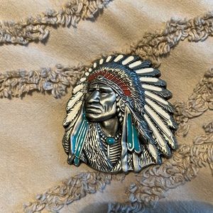 Native American western belt buckle.